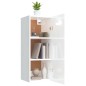 vidaXL Armario pared madera contrachapada blanco brillo 34,5x34x90 cm vidaXL Armario pared madera contrachapada blanco brillo 34,5x34x90 cm