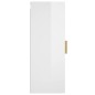 vidaXL Armario pared madera contrachapada blanco brillo 34,5x34x90 cm vidaXL Armario pared madera contrachapada blanco brillo 34,5x34x90 cm