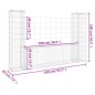 vidaXL Cesta de gaviones forma de U 2 postes de hierro 140x20x100 cm vidaXL Cesta de gaviones forma de U 2 postes de hierro 140x20x100 cm