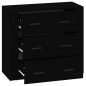 vidaXL Aparador de madera contrachapada negro 80x33x70 cm vidaXL Aparador de madera contrachapada negro 80x33x70 cm