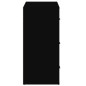 vidaXL Aparador de madera contrachapada negro 80x33x70 cm vidaXL Aparador de madera contrachapada negro 80x33x70 cm