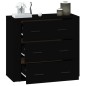 vidaXL Aparador de madera contrachapada negro 80x33x70 cm vidaXL Aparador de madera contrachapada negro 80x33x70 cm
