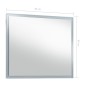 vidaXL Espejo de pared de baño con LED 80x60 cm vidaXL Espejo de pared de baño con LED 80x60 cm