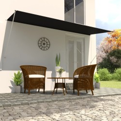vidaXL Toldo retráctil 400x150 cm gris antracita
