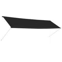 vidaXL Toldo retráctil 400x150 cm gris antracita
