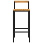 vidaXL Taburetes altos 2 uds madera de acacia y ratán sintético negro vidaXL Taburetes altos 2 uds madera de acacia y ratán sintético negro