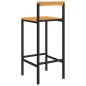vidaXL Taburetes altos 2 uds madera de acacia y ratán sintético negro vidaXL Taburetes altos 2 uds madera de acacia y ratán sintético negro