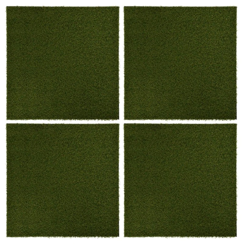 vidaXL Baldosas de césped artificial 4 unidades caucho 50x50x2,5 cm vidaXL Baldosas de césped artificial 4 unidades caucho 50x50x2,5 cm