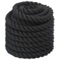 vidaXL Cuerda de batalla poliéster negro 12 m 9 kg vidaXL Cuerda de batalla poliéster negro 12 m 9 kg