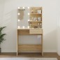 vidaXL Tocador con LED color roble Sonoma 74,5x40x141 cm vidaXL Tocador con LED color roble Sonoma 74,5x40x141 cm