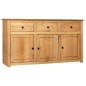 vidaXL Aparador de madera maciza de pino estilo Panamá 135x40x80 cm vidaXL Aparador de madera maciza de pino estilo Panamá 135x40x80 cm