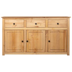 vidaXL Aparador de madera maciza de pino estilo Panamá 135x40x80 cm