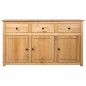 vidaXL Aparador de madera maciza de pino estilo Panamá 135x40x80 cm vidaXL Aparador de madera maciza de pino estilo Panamá 135x40x80 cm