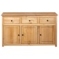 vidaXL Aparador de madera maciza de pino estilo Panamá 135x40x80 cm vidaXL Aparador de madera maciza de pino estilo Panamá 135x40x80 cm