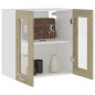 vidaXL Armario colgante vidrio y madera ingeniería roble 60x31x60 cm vidaXL Armario colgante vidrio y madera ingeniería roble 60x31x60 cm