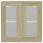vidaXL Armario colgante vidrio y madera ingeniería roble 60x31x60 cm vidaXL Armario colgante vidrio y madera ingeniería roble 60x31x60 cm