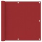 vidaXL Toldo para balcón tela oxford rojo 90x500 cm