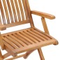 vidaXL Sillas de jardín plegables 2 unidades madera maciza de teca vidaXL Sillas de jardín plegables 2 unidades madera maciza de teca