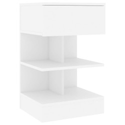 vidaXL Mesita de noche aglomerado blanco 40x35x65 cm