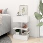 vidaXL Mesita de noche aglomerado blanco 40x35x65 cm vidaXL Mesita de noche aglomerado blanco 40x35x65 cm