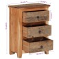 vidaXL Armario auxiliar de madera maciza de acacia 55x33x75 cm vidaXL Armario auxiliar de madera maciza de acacia 55x33x75 cm