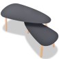 vidaXL Set de mesas de centro 2 unidades madera maciza de pino negro vidaXL Set de mesas de centro 2 unidades madera maciza de pino negro