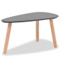 vidaXL Set de mesas de centro 2 unidades madera maciza de pino negro vidaXL Set de mesas de centro 2 unidades madera maciza de pino negro