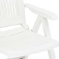 vidaXL Sillas de jardín reclinables 2 unidades plástico blanco 
