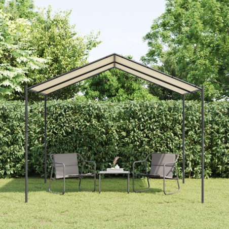 vidaXL Carpa acero y tela beige 3x3 m