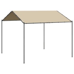 vidaXL Carpa acero y tela beige 3x3 m