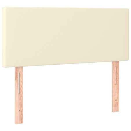 vidaXL Cabecero de cuero sintético color crema 100x5x78/88 cm