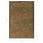 vidaXL Felpudo lavable marrón 60x90 cm vidaXL Felpudo lavable marrón 60x90 cm