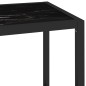 vidaXL Estantería vidrio transparente y negro mármol 100x36x168 cm