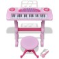 Piano de juguete de 37 teclas con taburete/micrófono para niños (Rosa) Piano de juguete de 37 teclas con taburete/micrófono para niños (Rosa)