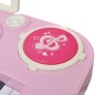 Piano de juguete de 37 teclas con taburete/micrófono para niños (Rosa) Piano de juguete de 37 teclas con taburete/micrófono para niños (Rosa)