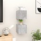 vidaXL Muebles de salón de pared 2 uds gris hormigón 30,5x30x30 cm