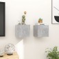 vidaXL Muebles de salón de pared 2 uds gris hormigón 30,5x30x30 cm