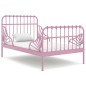 vidaXL Estructura de cama extensible metal rosa 80x130/200 cm vidaXL Estructura de cama extensible metal rosa 80x130/200 cm