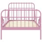 vidaXL Estructura de cama extensible metal rosa 80x130/200 cm vidaXL Estructura de cama extensible metal rosa 80x130/200 cm