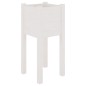 vidaXL Jardinera de madera maciza de pino blanco 31x31x70 cm vidaXL Jardinera de madera maciza de pino blanco 31x31x70 cm