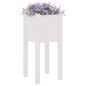 vidaXL Jardinera de madera maciza de pino blanco 31x31x70 cm vidaXL Jardinera de madera maciza de pino blanco 31x31x70 cm