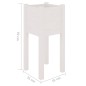 vidaXL Jardinera de madera maciza de pino blanco 31x31x70 cm vidaXL Jardinera de madera maciza de pino blanco 31x31x70 cm