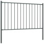 vidaXL Panel de valla y postes acero recubrimiento polvo gris 1,7x1 m vidaXL Panel de valla y postes acero recubrimiento polvo gris 1,7x1 m