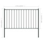 vidaXL Panel de valla y postes acero recubrimiento polvo gris 1,7x1 m vidaXL Panel de valla y postes acero recubrimiento polvo gris 1,7x1 m