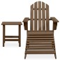 vidaXL Silla con otomana y mesa jardín Adirondack abeto macizo marrón vidaXL Silla con otomana y mesa jardín Adirondack abeto macizo marrón