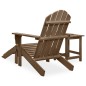 vidaXL Silla con otomana y mesa jardín Adirondack abeto macizo marrón vidaXL Silla con otomana y mesa jardín Adirondack abeto macizo marrón