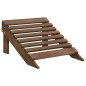 vidaXL Silla con otomana y mesa jardín Adirondack abeto macizo marrón vidaXL Silla con otomana y mesa jardín Adirondack abeto macizo marrón