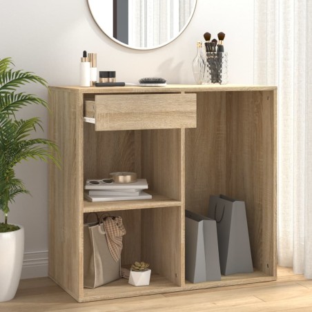 vidaXL Armario maquillaje madera contrachapada roble Sonoma 80x40x75cm