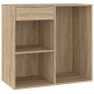 vidaXL Armario maquillaje madera contrachapada roble Sonoma 80x40x75cm