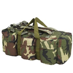 vidaXL Bolso de lona estilo militar 3-en-1 90 L camuflaje